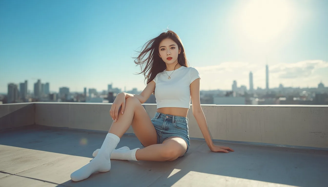 옥상 여성5