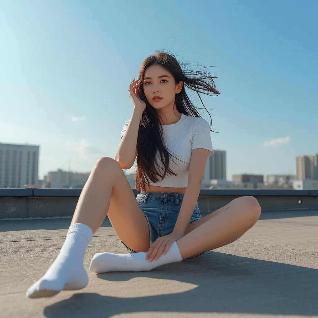 옥상 여성 6
