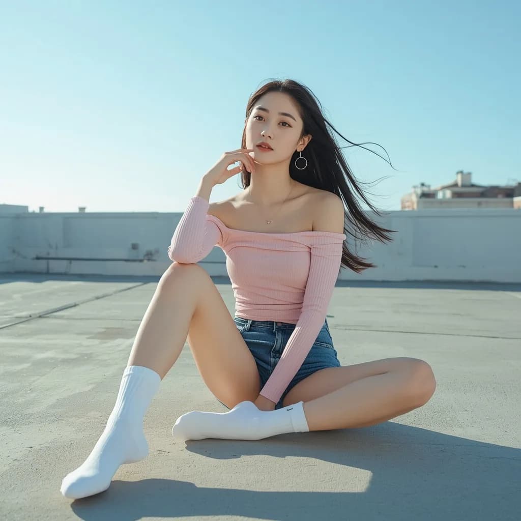 옥상 여성 7